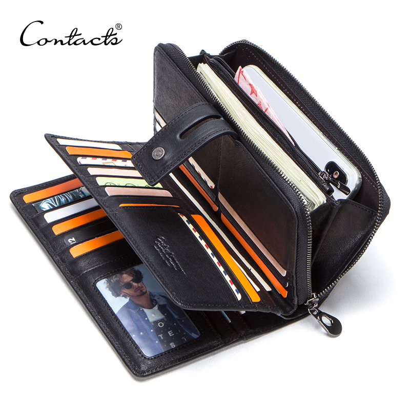 Luxury Lifestyle Photography - CONTACT'S genuine leather men long wallet