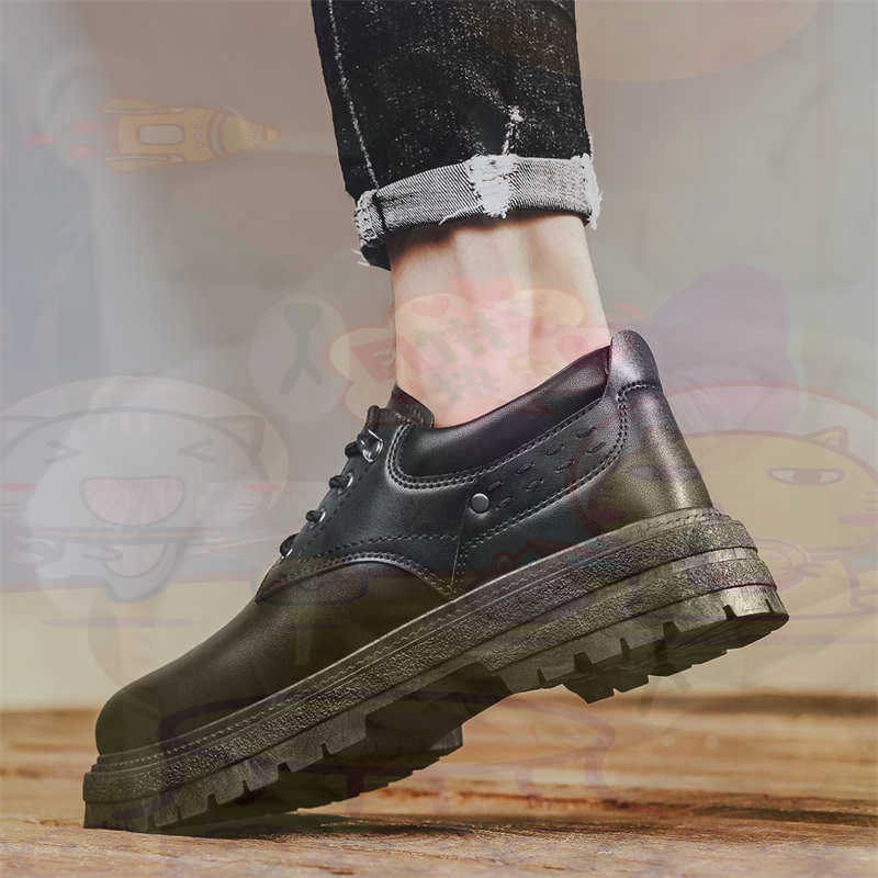 Luxury Men Lifestyle - Dark Natural Leather Fashion Trainers Tennis