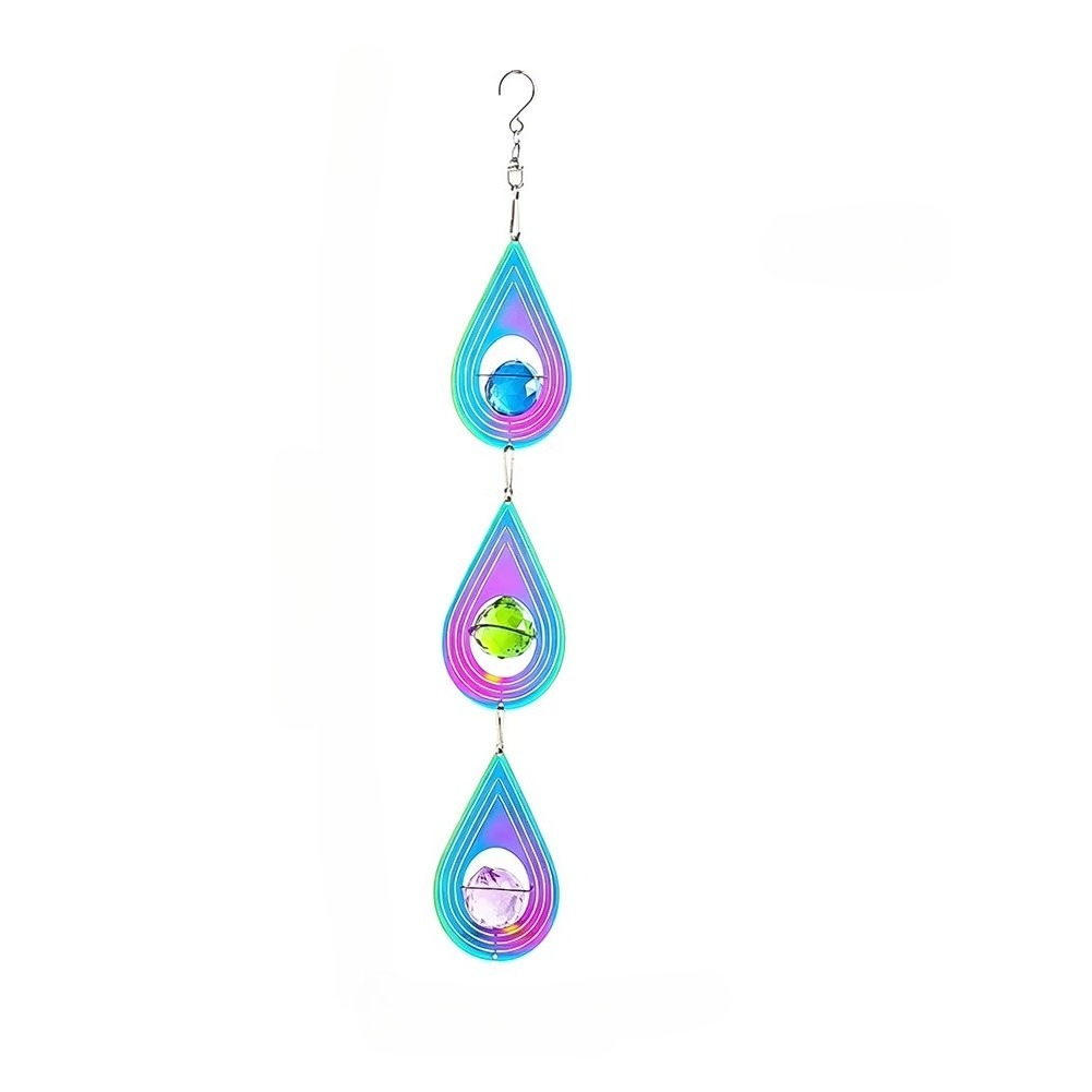 Crystal Ball Decor - Illusion Drop Wind Spinner Suncatcher Crystal