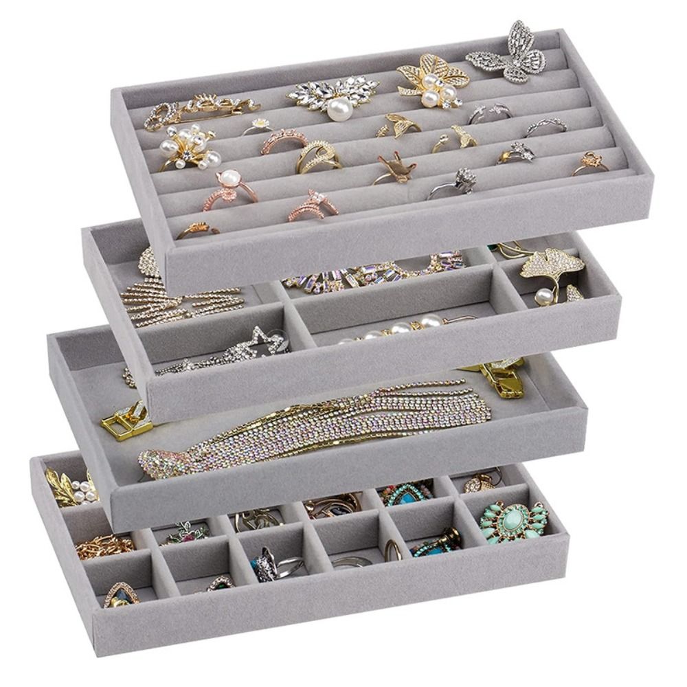 Drawer Box Stackable Velvet Je - Velvet Jewelry Box 评论和价格