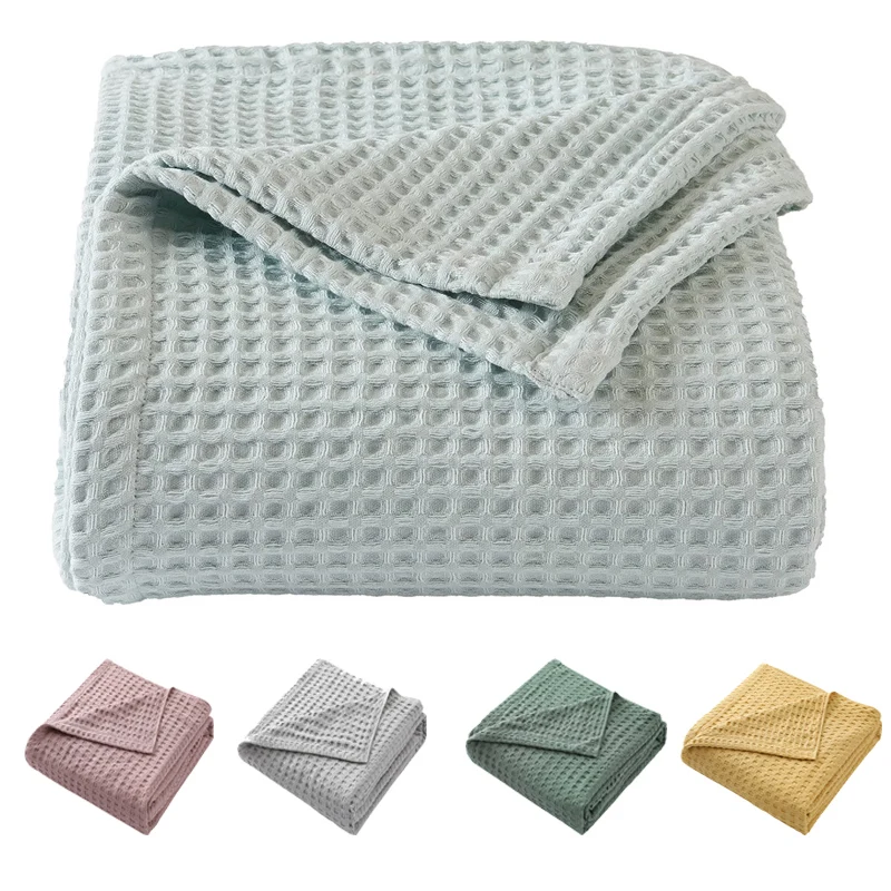 Premium Pure Cotton Waffle Wea - Cashmere Throw Blanket 评论和价格