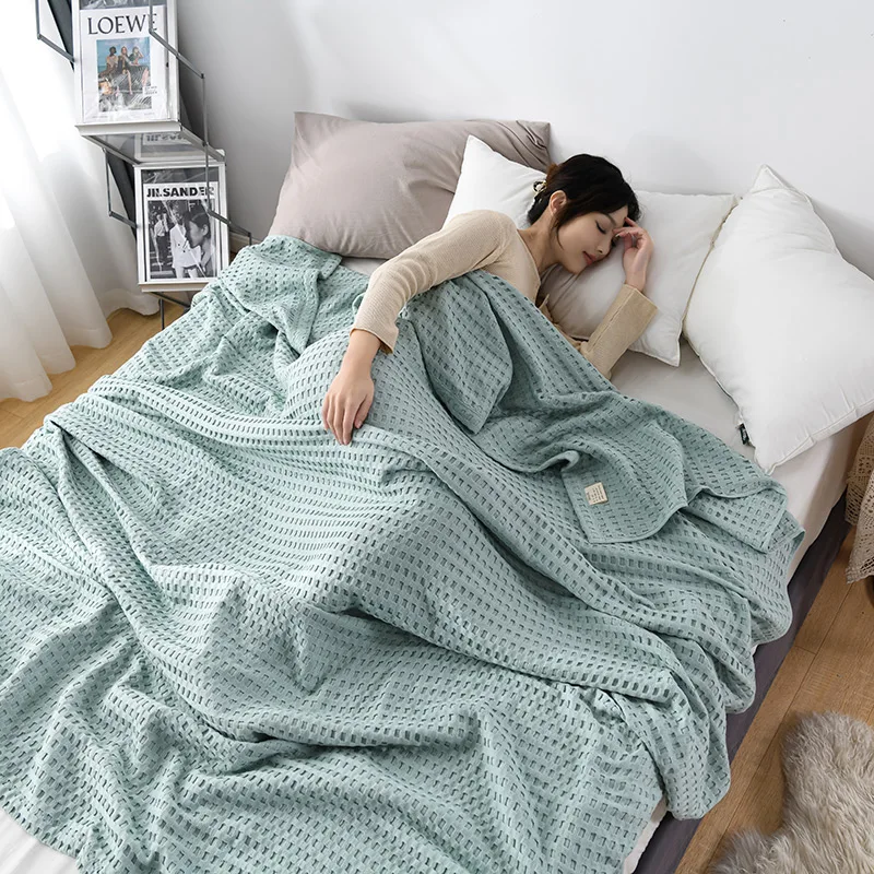 Premium Pure Cotton Waffle Wea - Cashmere Throw Blanket 评论和价格