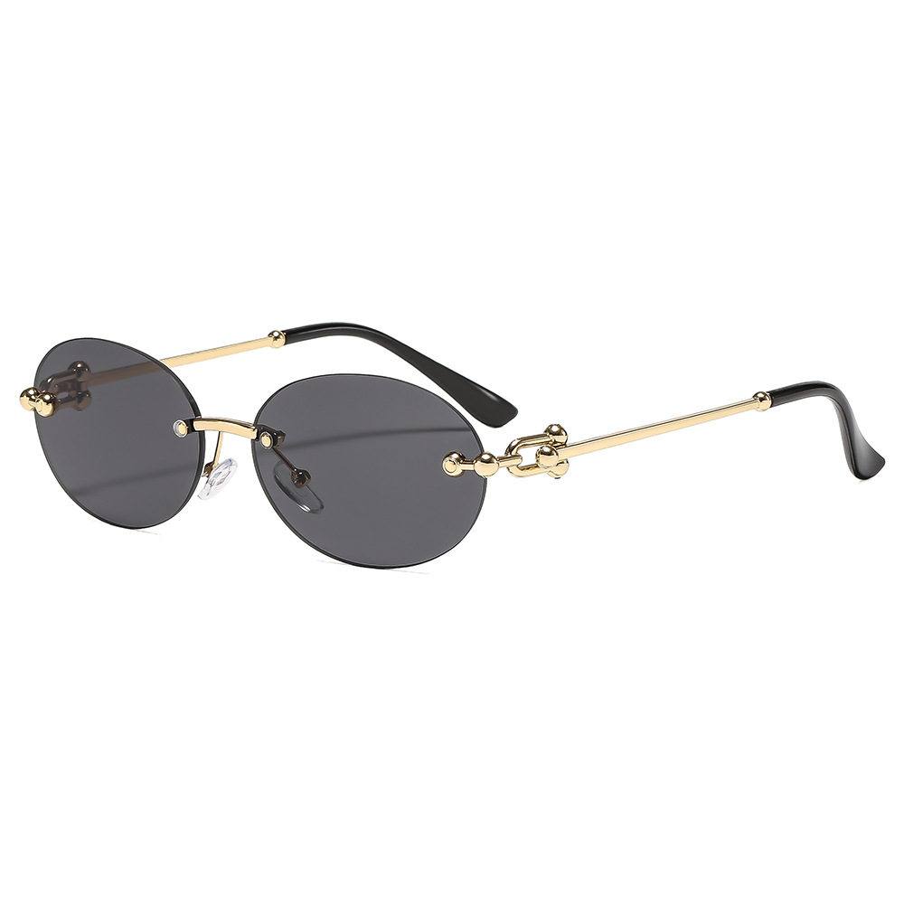 New Metal Frameless Oval Woman - Luxury Lifestyle Store 评论和价格