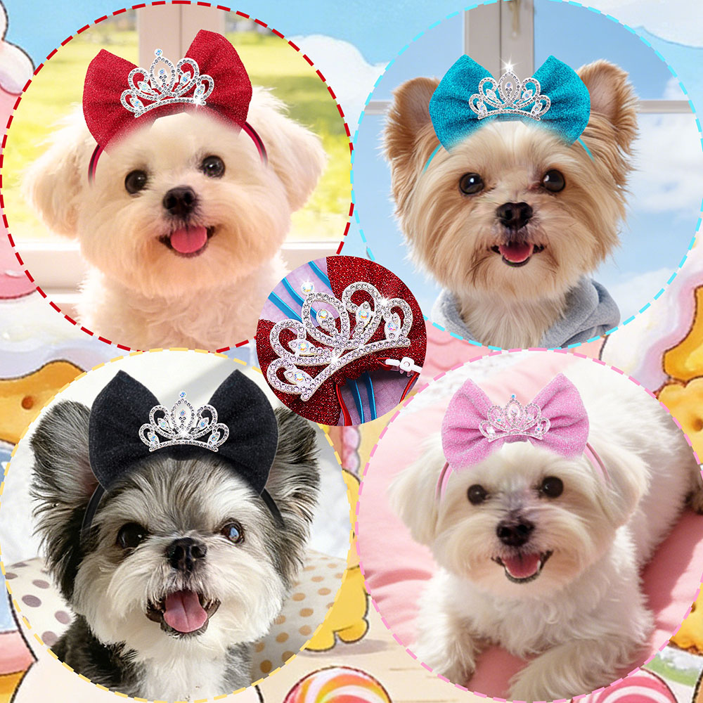1PC Diamonds Dog Hair Bows Ela - Luxury Lifestyle Photography 评论和价格