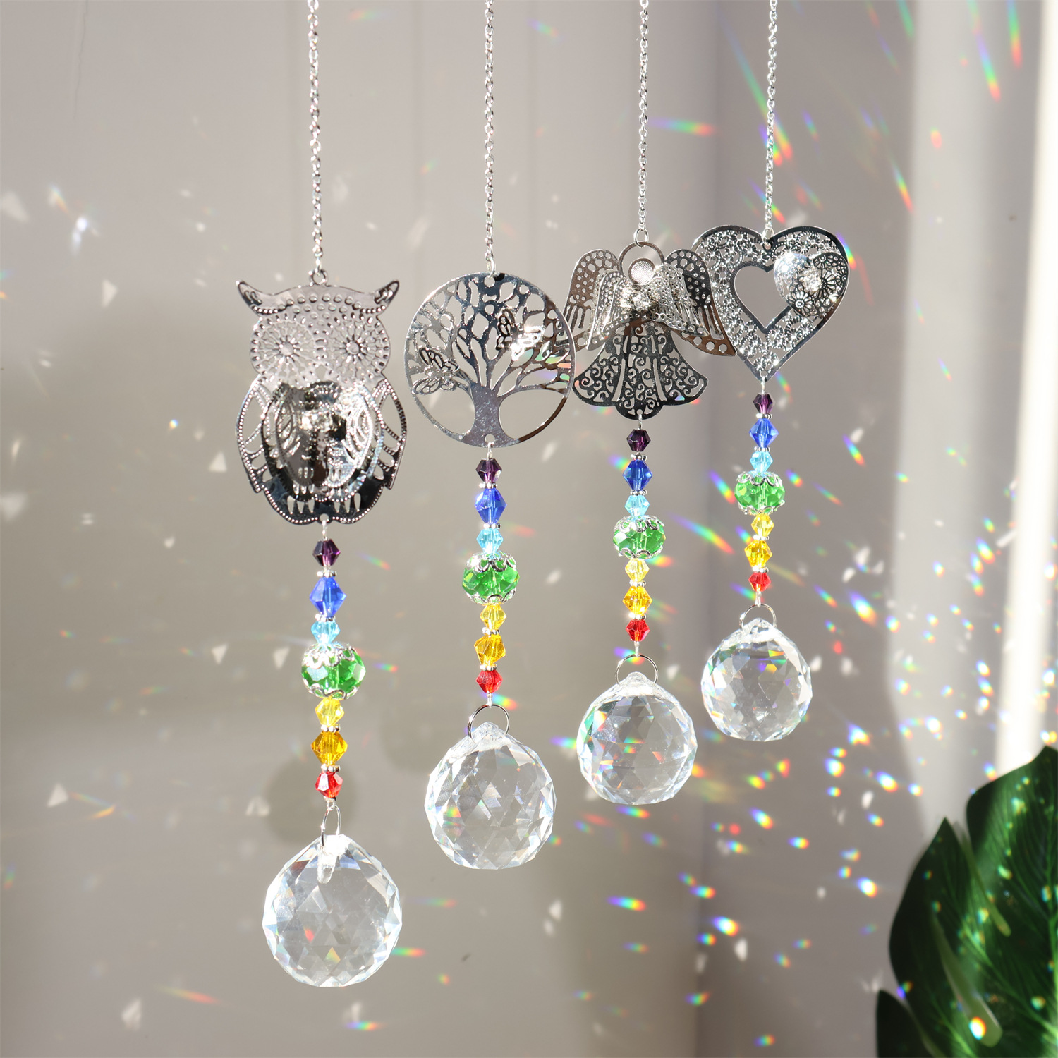 Crystal Sun Catcher Metal Piec - Crystal Ball Decor 评论和价格
