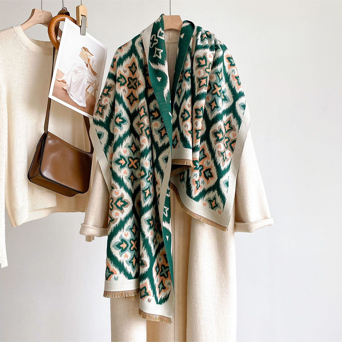 Women Reversible Imitation Cas - Cashmere Throw Blanket 评论和价格