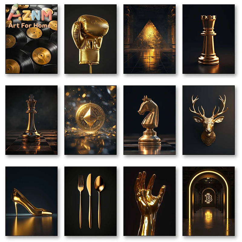 AZNM Luxury Gold Themed Framel - Luxury Lifestyle Photography 评论和价格