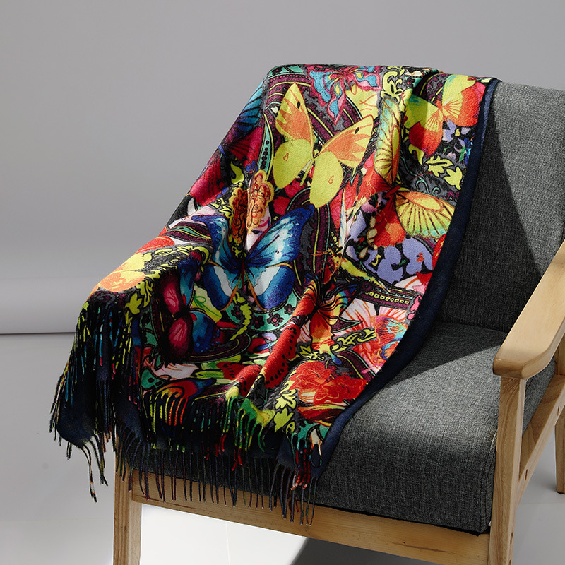 Luxury Brand Oil Painting Cash - Cashmere Throw Blanket 评论和价格