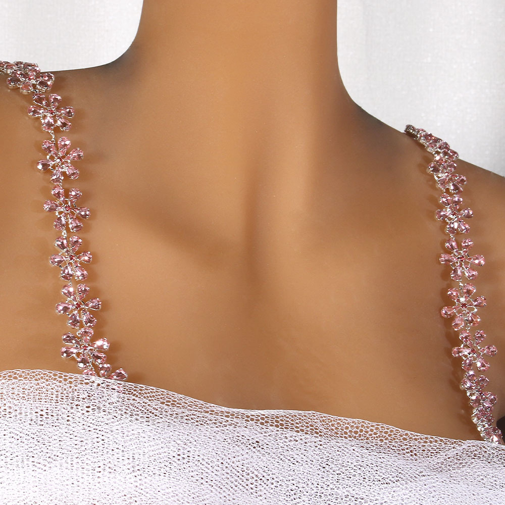 Floral Shoulder Strap for Wome - Velvet Jewelry Box 评论和价格