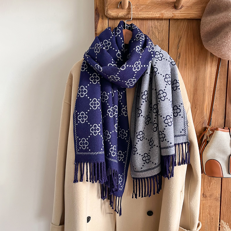 Brands Jacquard Design Winter  - Cashmere Throw Blanket 评论和价格