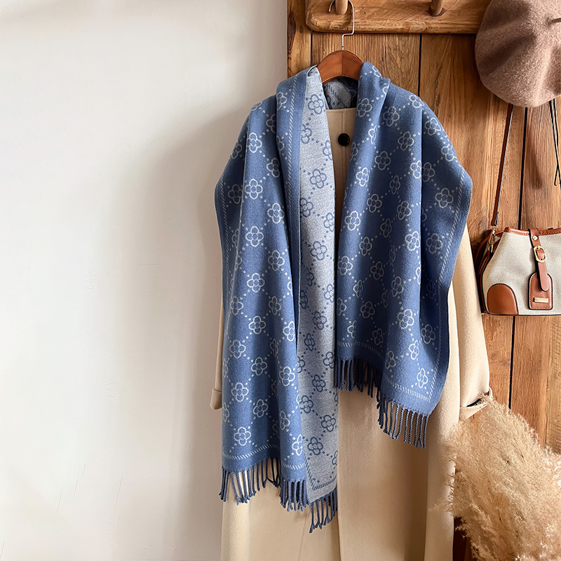 Brands Jacquard Design Winter  - Cashmere Throw Blanket 评论和价格